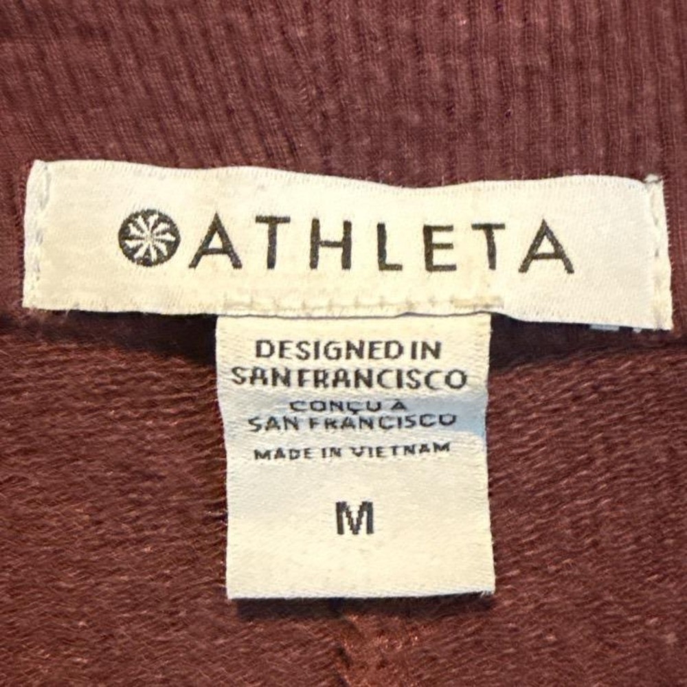 Athleta Pranayama Wrap Cardigan Burgundy  Soft Knit  Size M - Picture 7 of 7